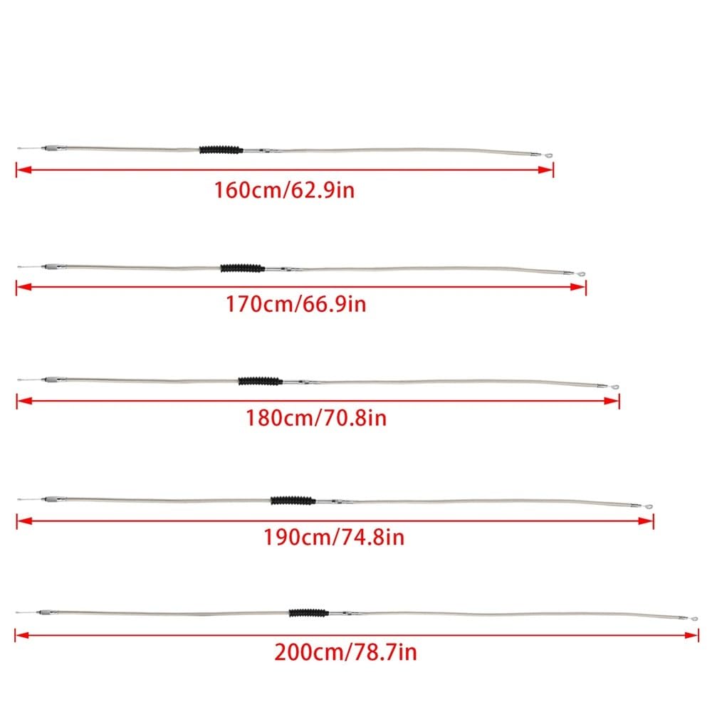 Kit de Cable embrague acero inoxidable trenzado para motocicleta para Sportster para Electra para Glide para Road King 1,6 m - 2,0