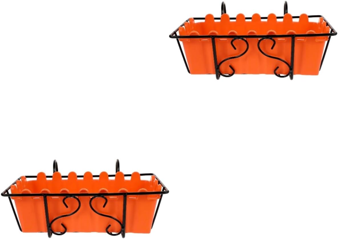BESPORTBLE 2 Sets Railing Hanging Flower Pot Fence Planters Hanging
