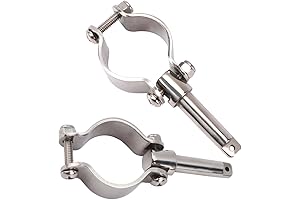 Boat Stainless Steel Rowlock Side Mount Line Oarlock Socket Marine Yacht (2 Per Pack)