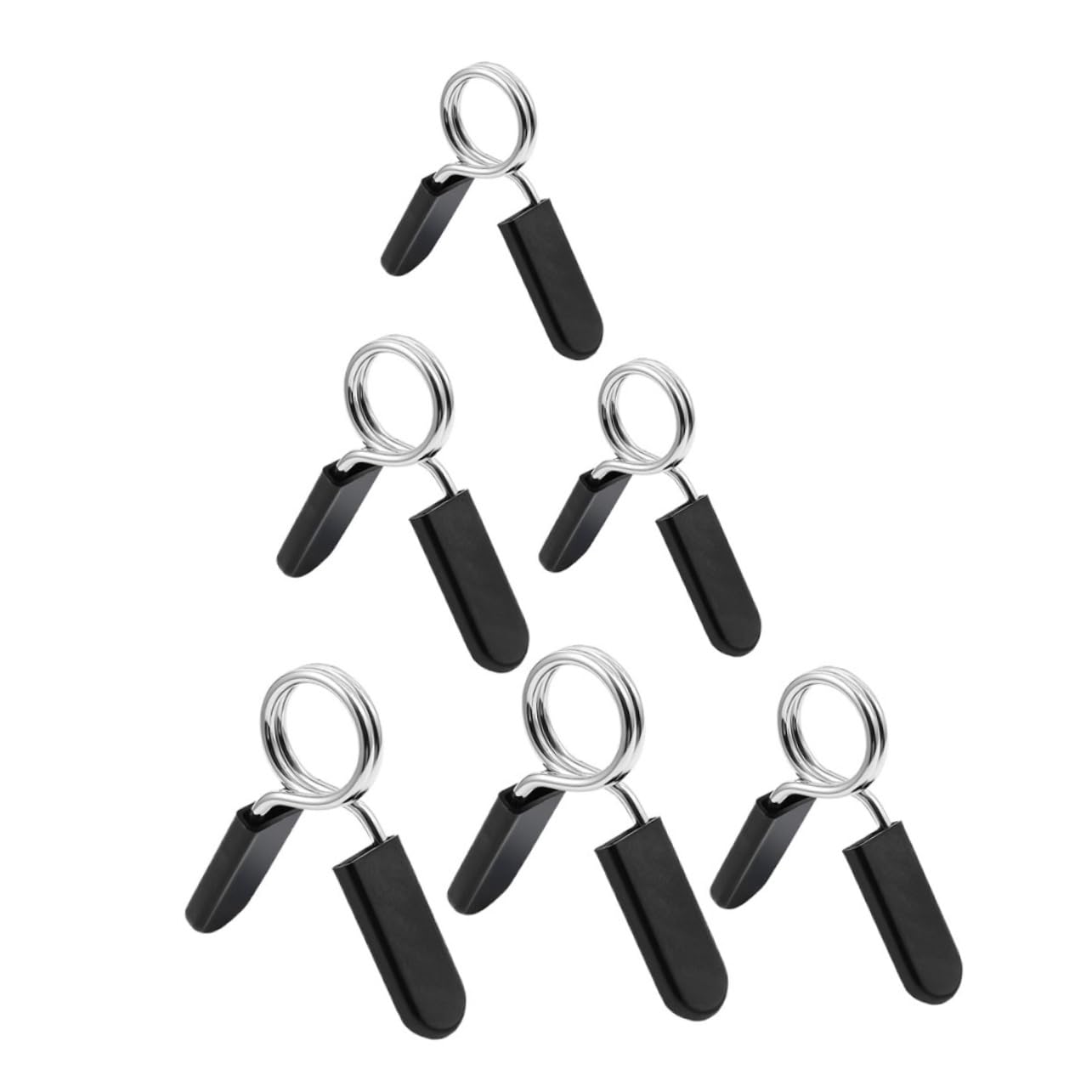 Yardwe 6 Pack Dumbbell Bar Spring Collars Weightlifting Accessory Barbell Clamps for Gym Sports