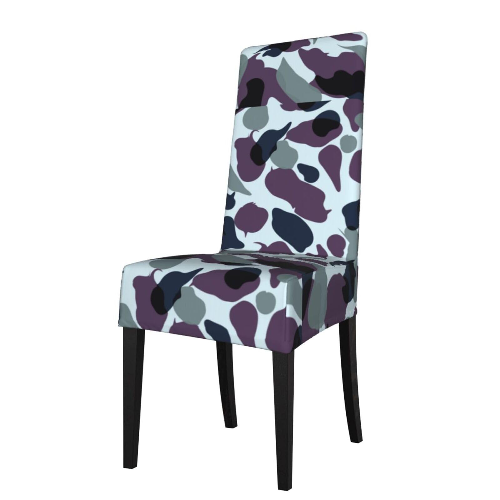 LKYMOH Pastel Camouflage Print, Chair Covers Stretch Chair Slipcovers for Dining Room, for Party Pet Protection Universal Fit Soft Polyester