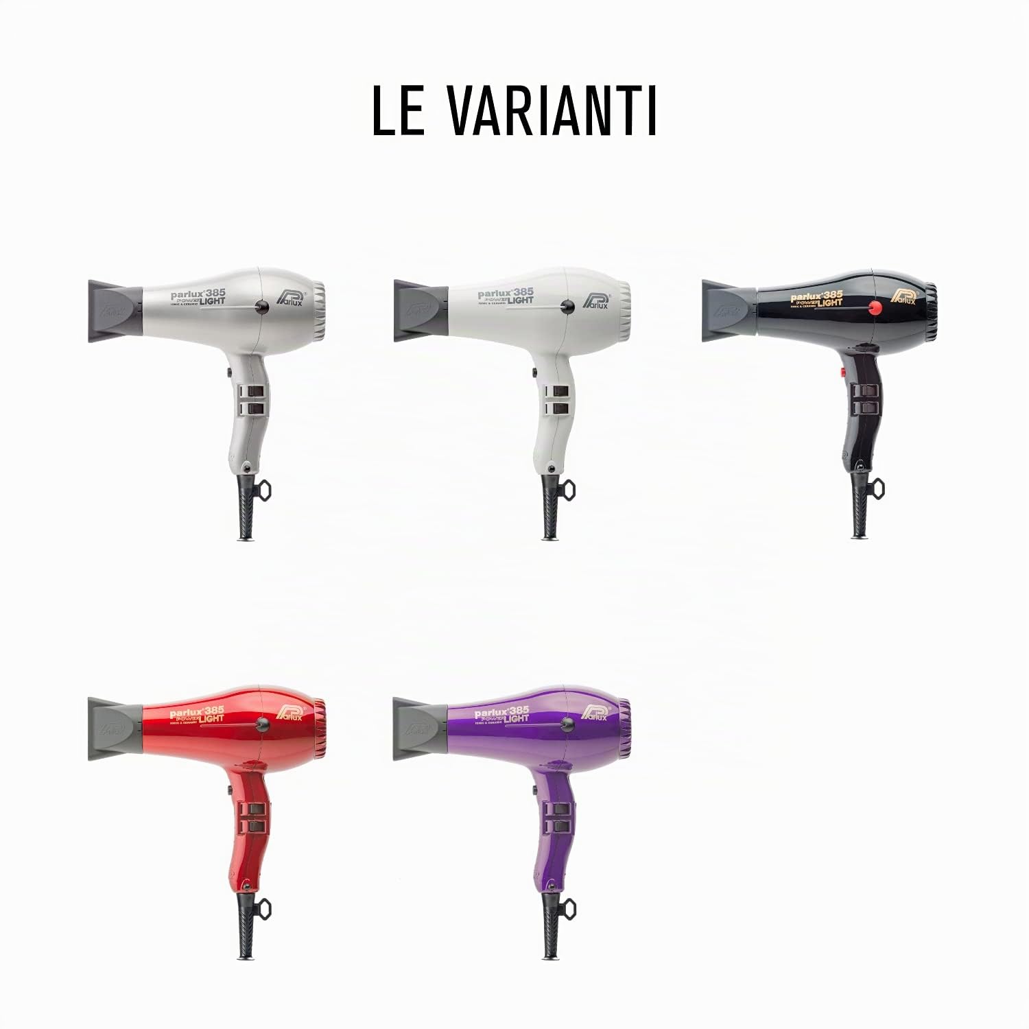 Asciugacapelli Professionale PARLUX 385. Potente, leggero e con tecnologia agli Ioni Negativi. Asciugatura veloce, capelli radiosi e sani. MADE IN ITALY. Colore VIOLA.