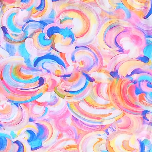 Sunny Fashion Girls Dress Rainbow Colorful Swirl Tie Dye Ruffle Square Neck Casual4