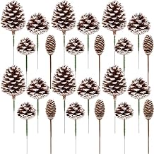 Fovths 42 قطعة محاريب الصنوبر عيد الميلاد الطبيعية أحجام متنوعة 1.6-4 بوصة صغيرة Pinecone مع اختيار سلكي عيد الميلاد الصنوبر ريفي المخاريط الحلي السائبة لعيد الميلاد شجرة المنزل حفلة الديكور