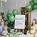 Baby in Bloom Decal Sign Baby Shower Arch Sticker Gender Reveal Party Backdrop Decal Sign Ideal for Arch Backdrop Wall or Any Smooth Surface Decorations (Forest Green)