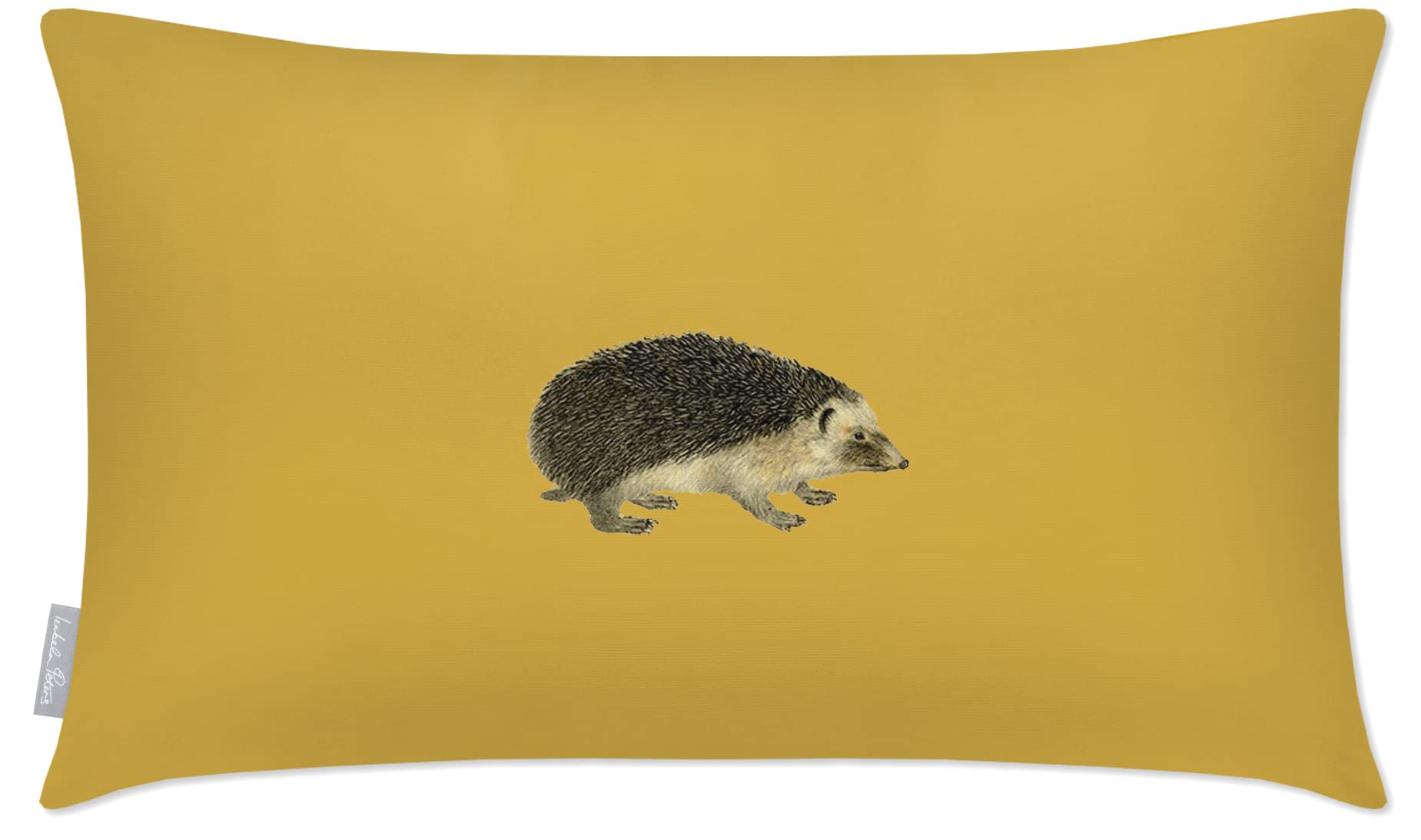 Izabela Peters Outdoor Cushions Waterproof, 50 x 30 cm, Filled Outdoor Cushion, Hedgehog - Mustard, Garden Furniture Cushions, Outdoor Seat Cushions, Garden Chair Cushions