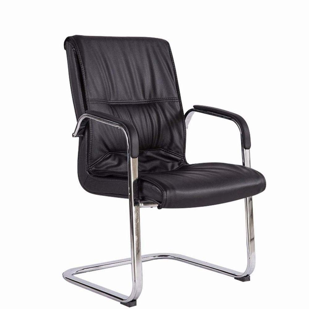 Silla de cuero simple ZZ con pies de acero en arco que mejora la postura