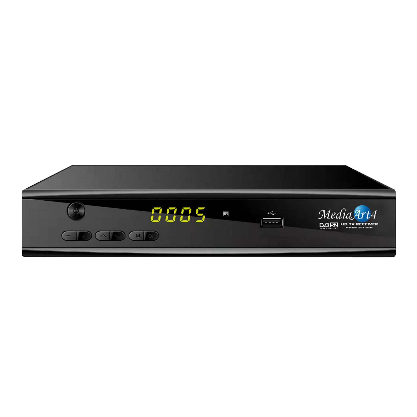 Sat Receiver MEDIAART-4 WLAN programmiert Deutsche Senderliste HD 2xUSB YouTube Full HDTV Scart Camping Receiver