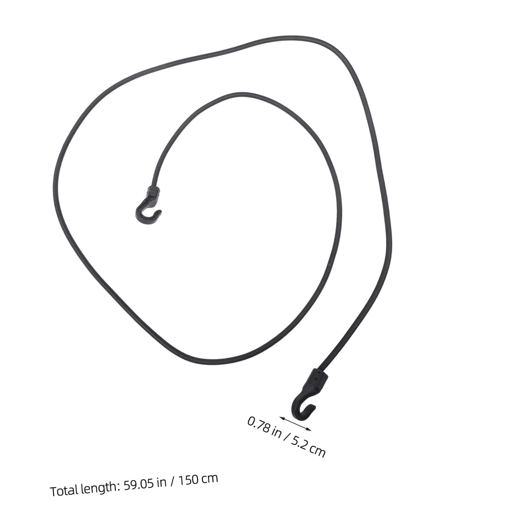 VANZACK Bicycle Elastic Cargo Rope with Hooks Adjustable Bungee Straps for Securing Luggage and Motorcycle Basket Thickness for Bike Racks and Trunk Storage