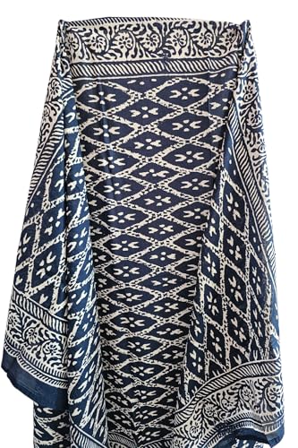 Hand Block Print rajesthani Sarong, Women Bikini Cover Pareo Hand Dyed Scarves Indian Hand Block Print Scarves,Stole Cotton Scarves Size 44x72 Inch ss0112