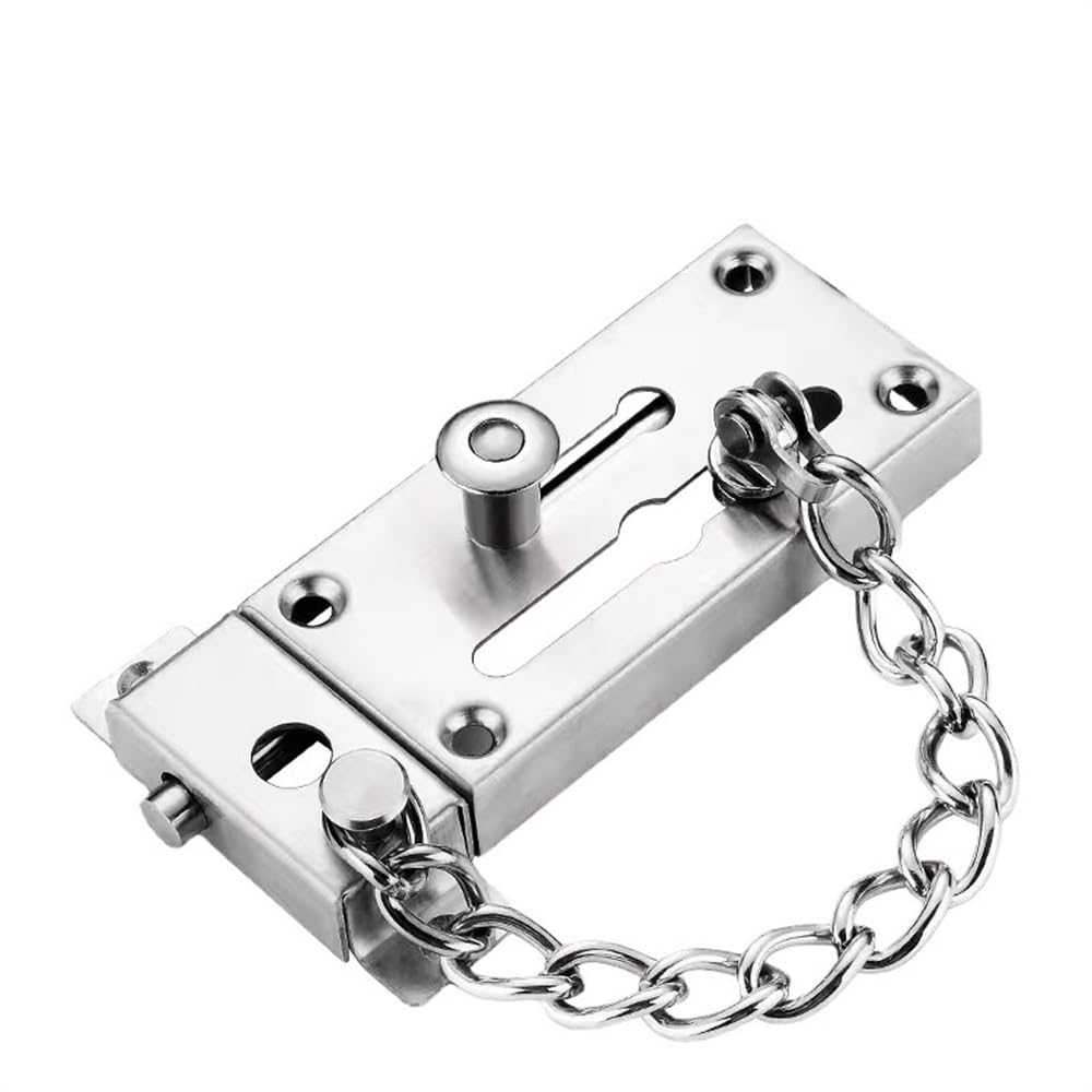 Lkfjnhepf B Door Chain Anti Theft Door Chain With Lock Olt Entrance Front Main Security Latch Hardware Stainless Steel Guard(B)