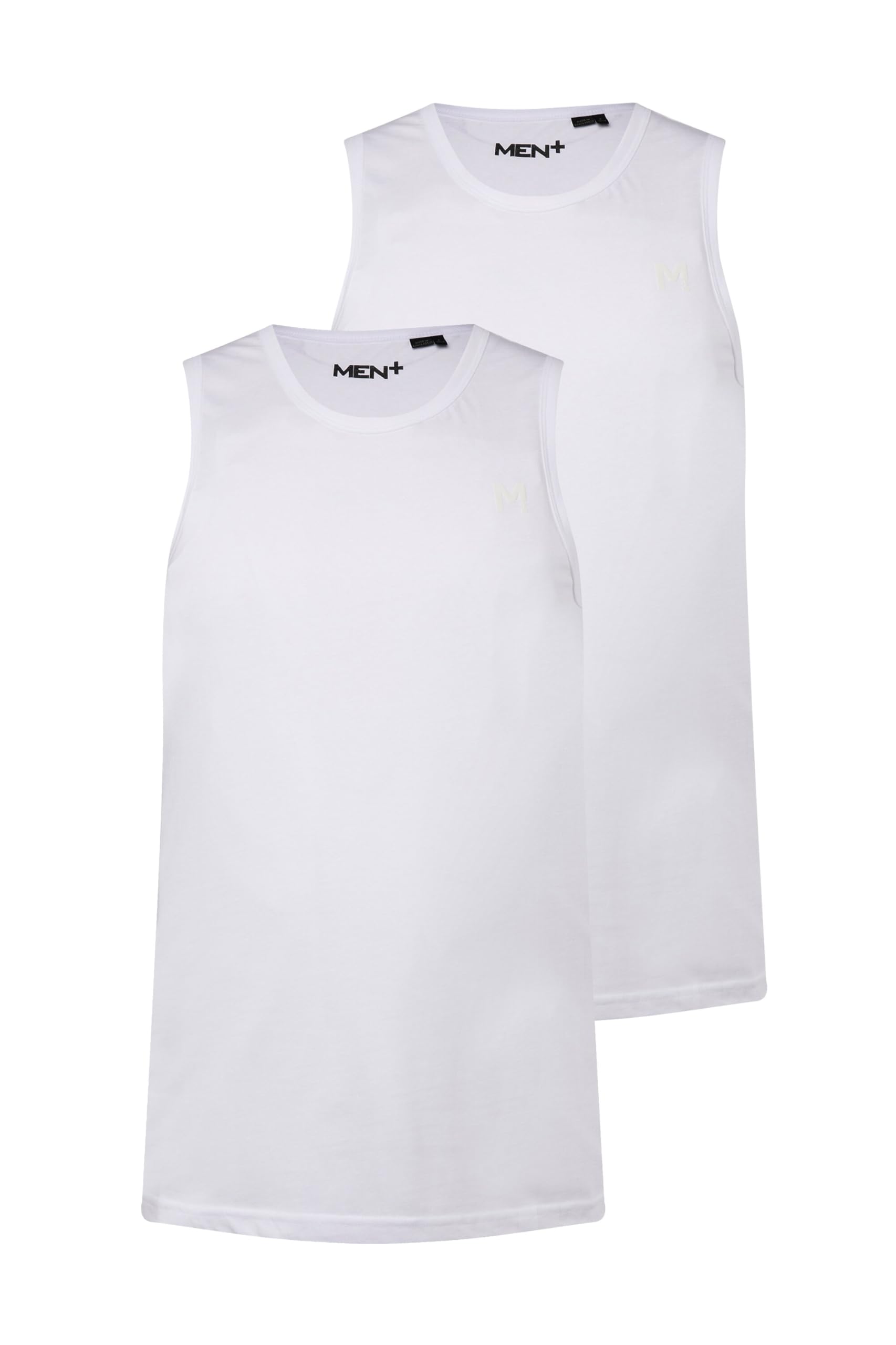 Men Plus Herren große Größen Übergrößen Menswear L-8XL Tanktop, Basic, 2er-Pack, Rundhals 836305