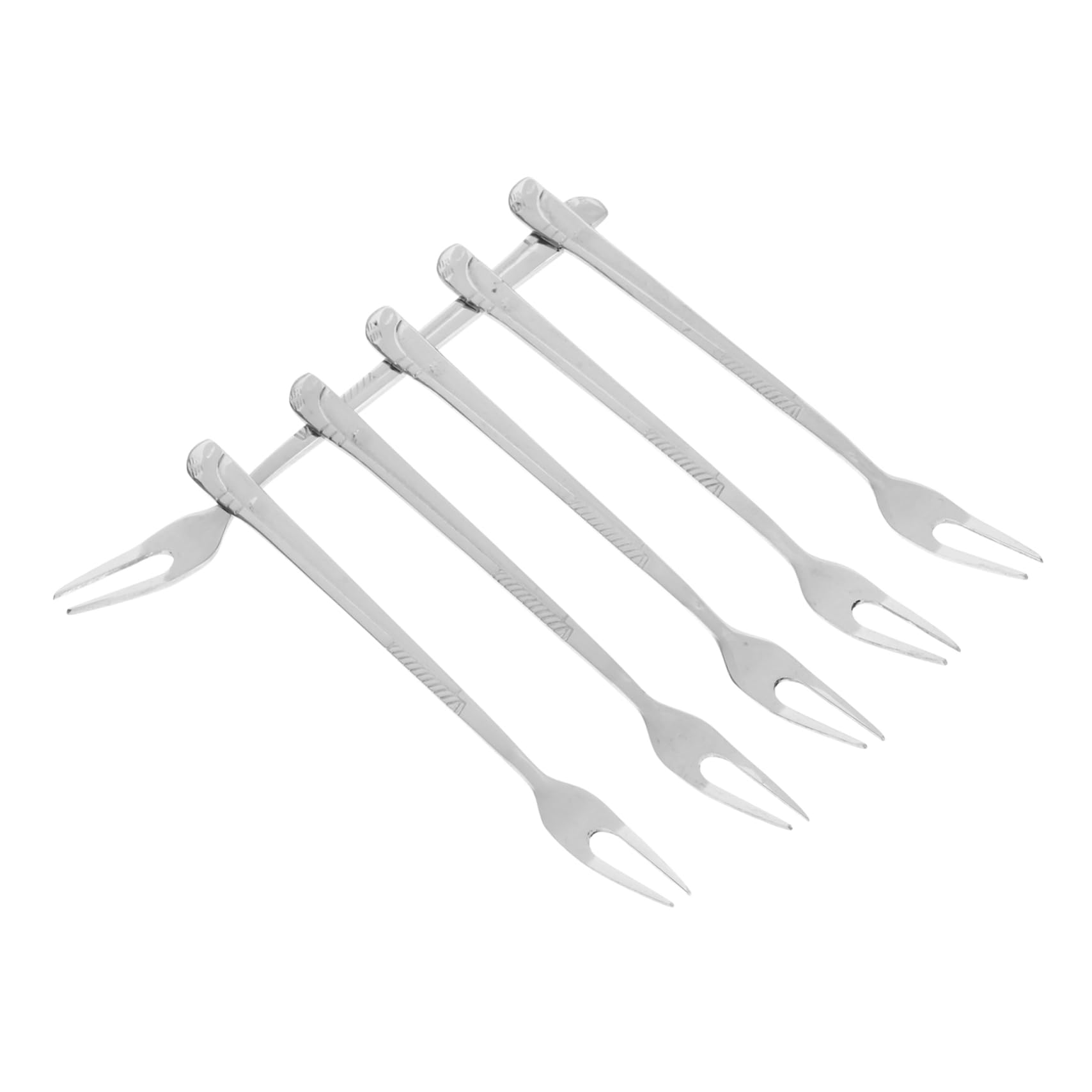 HOLIDYOYO Essential Serving Forks 6-piece Stainless Steel Fruit Fork Set for Appetizers Desserts