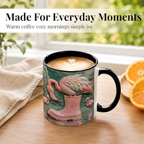 Taza de café de cerámica y porcelana negro 11oz miniatura 2