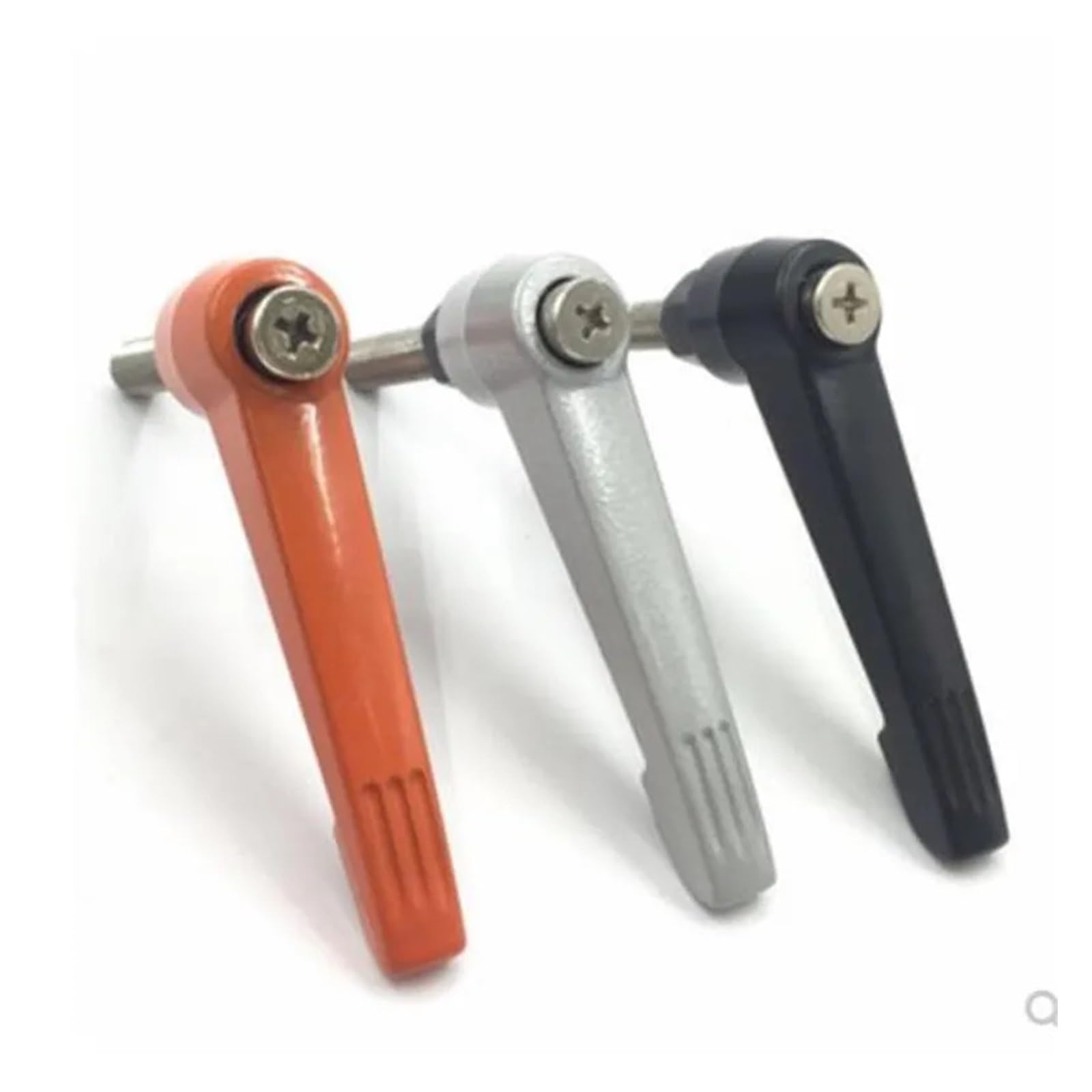 1Pc 304 M4 M5 M6 M8 Leva di serraggio filettata in acciaio inossidabile a forma di L Maniglia regolabile Pomello di bloccaggio con filettatura maschio Bullone Vite(Sliver,M5X25)