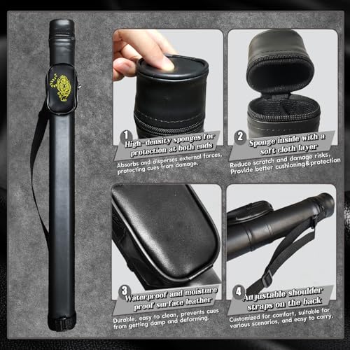 Taco de billar profesional 58 pulg con punta multilayer 13mm miniatura 6