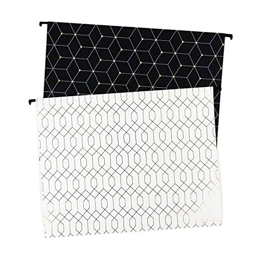 U Brands Modern Classic Fashion Hanging File Folders, Letter Size, Assorted Colors, 12 Pack