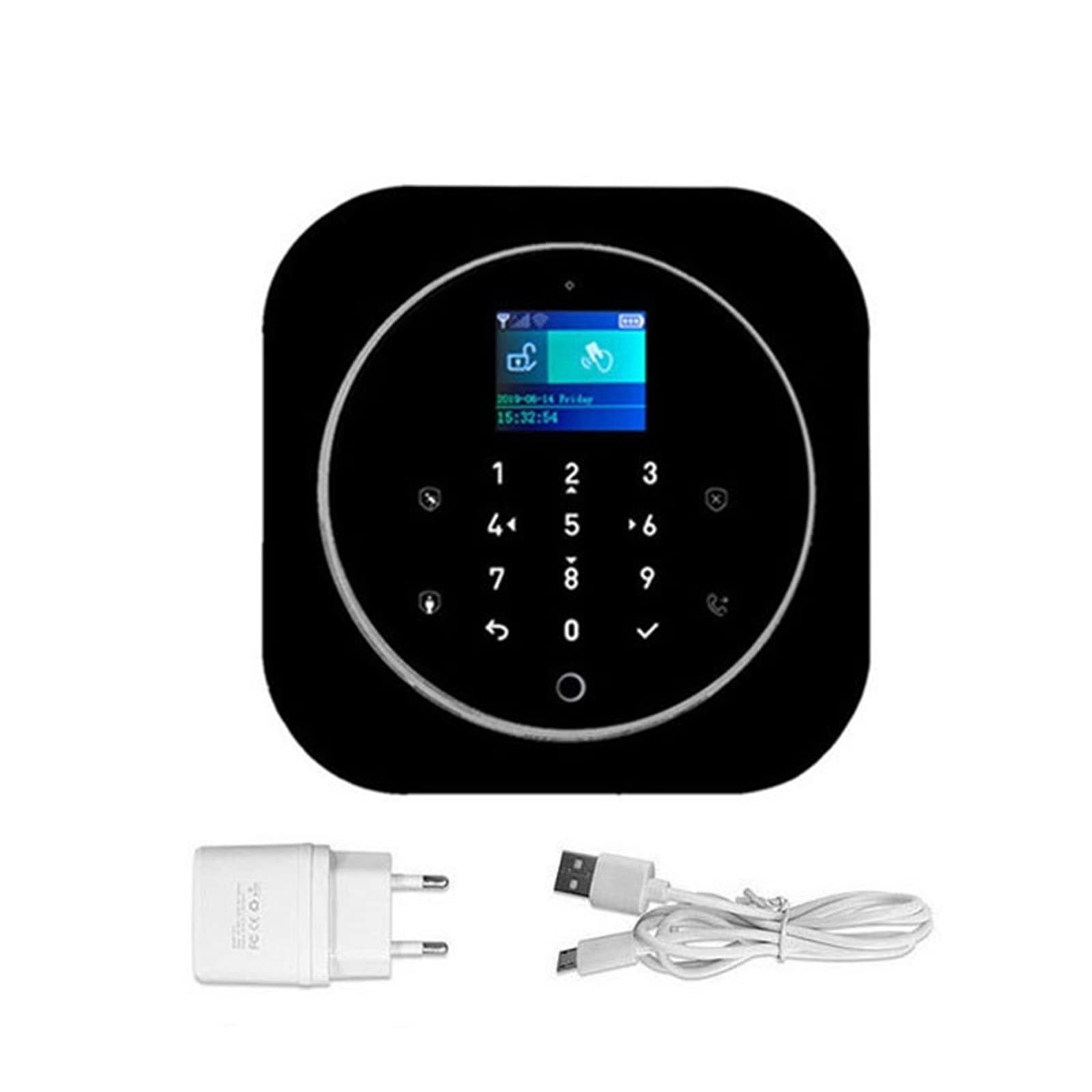 Alarmy domowe, G12+K10 System bezpieczeństwa alarmowego Tuya Wi -Fi GSM Home Awlglar Wireless RFID Kluczowe aplikacje Kontrola inteligentnych zestawów domowych(C)