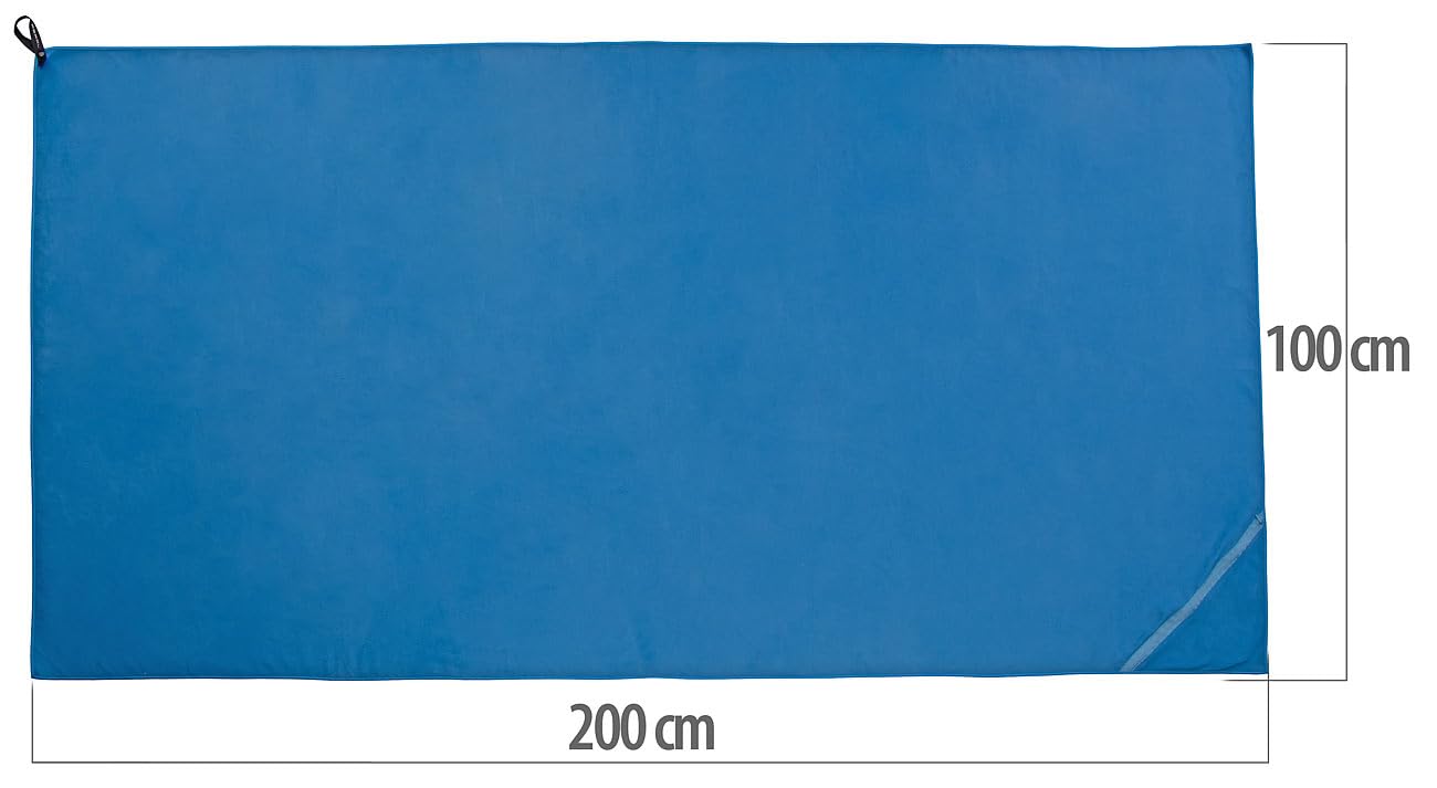 Pearl asciugamani micro: Asciugamano in microfibra, con tasca, asciugatura rapida, blu (asciugamani in microfibra per esterni, asciugamano da trekking)