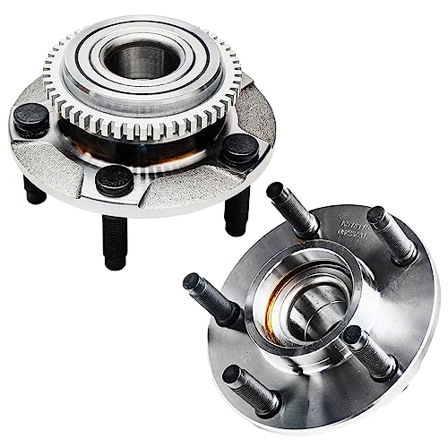 Image of Detroit Axle - Front Wheel Bearing Hubs for 1994-2004 Ford Mustang, Replacement 1995 1996 1997 1998 1999 2000 2001 2002 2003 Mustang Wheel Bearing and Hubs Assembly Set, Pair Hubs