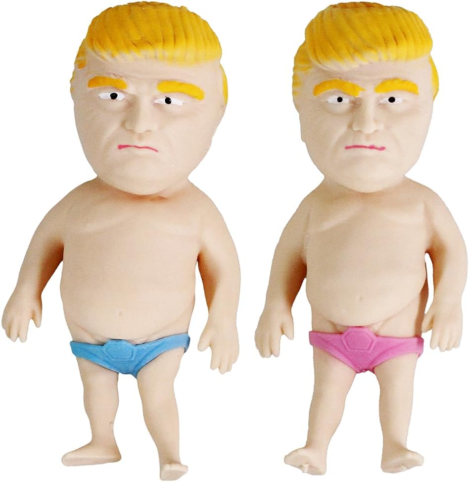 zonzxcv 2 PCS Donald Sand Filled Squishy Fidget Toys Squishy Toys Stress Relief Toy Doll Merchandise Ball（Swimming Trunks are Random in Color） (A)