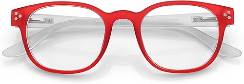 BLUEMOKY Lentes de lectura con bloqueo de luz azul para mujeres y hombres, lente transparente lector cuadrado retro