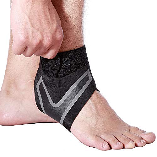 Aoile 1 Pair Ankle Support Sports Protection Adjustable Ultra-Thin Breathable Elastic Anti-Sprain Ankle Brace Sleeve Supports Guard for Sports for Basketball Soccer S