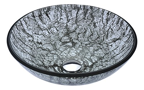ANZZI Posh Series Tempered Glass Vessel Bowl Sink in Verdure Silver LS-AZ297 ANZZI Posh Series Tempered Glass Vessel Bowl Sink in Verdure Silver LS-AZ297