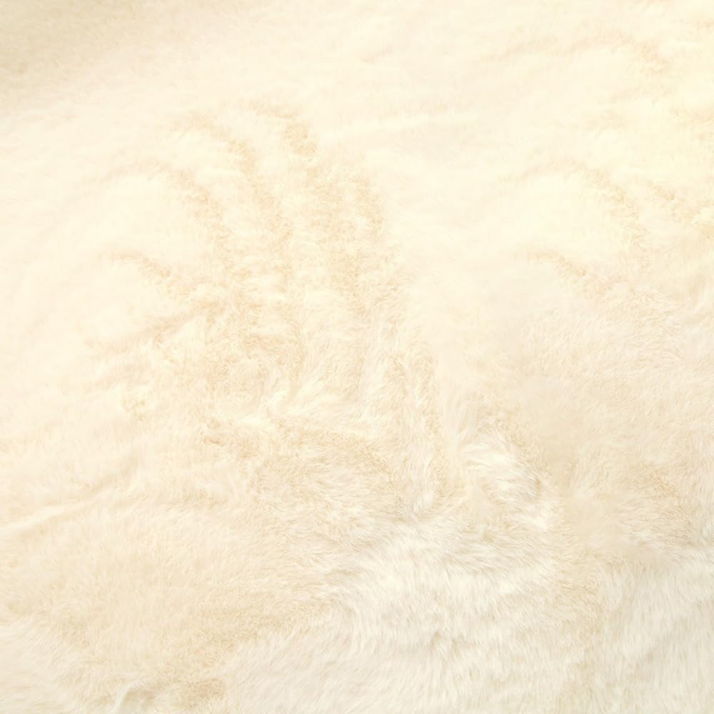 Tapis de salon moelleux en fourrure de lapin synthétique douce au toucher