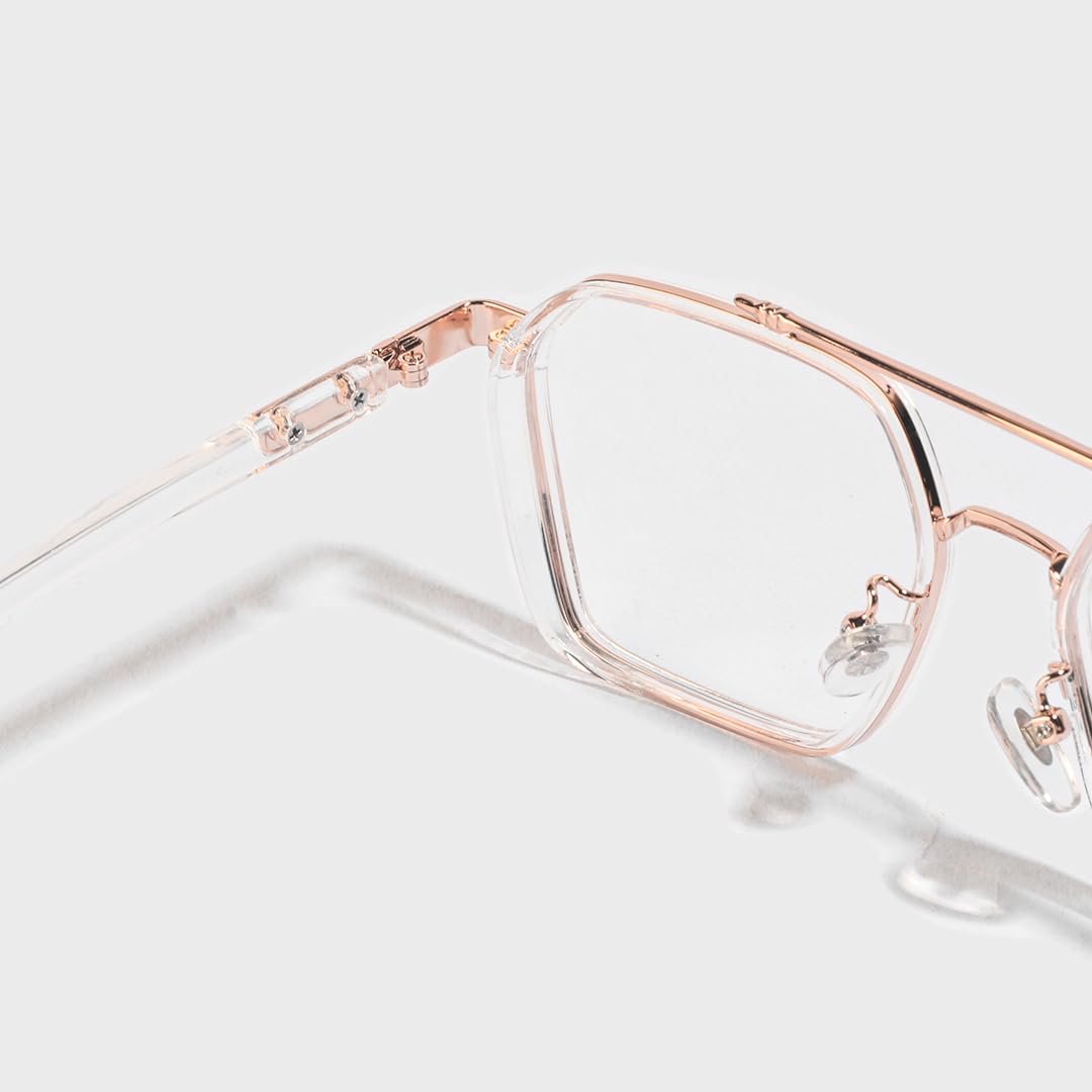 SAM AND MARSHALL BISHOP Eyeglasses I Computer Glasses I Light Weight Frames I Square Shape I Sheet Metal Frames I Prescription Friendly I Men & Women - Image 6 thumbnail