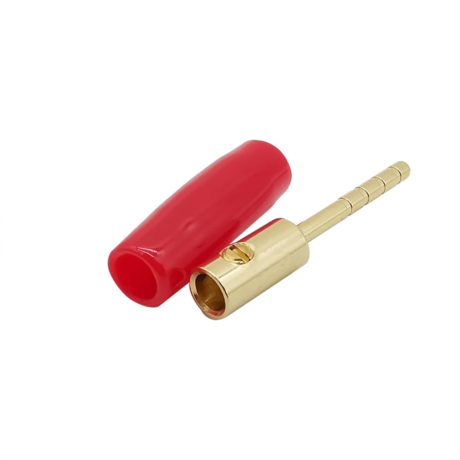 Bornes de fiche Banane de 2mm, 10 pièces, connecteur de Broche de câblage en cuivre plaqué Or, Petit Adaptateur de fiche Banane(10Red)