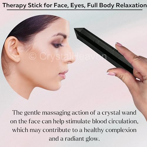 Image of Black Tourmaline Crystal Wand - Pointed Crystal Wand for Energy Healing, Chakra Balancing, Meditation and Home Decor - Crystals and Healing Stones for Gift