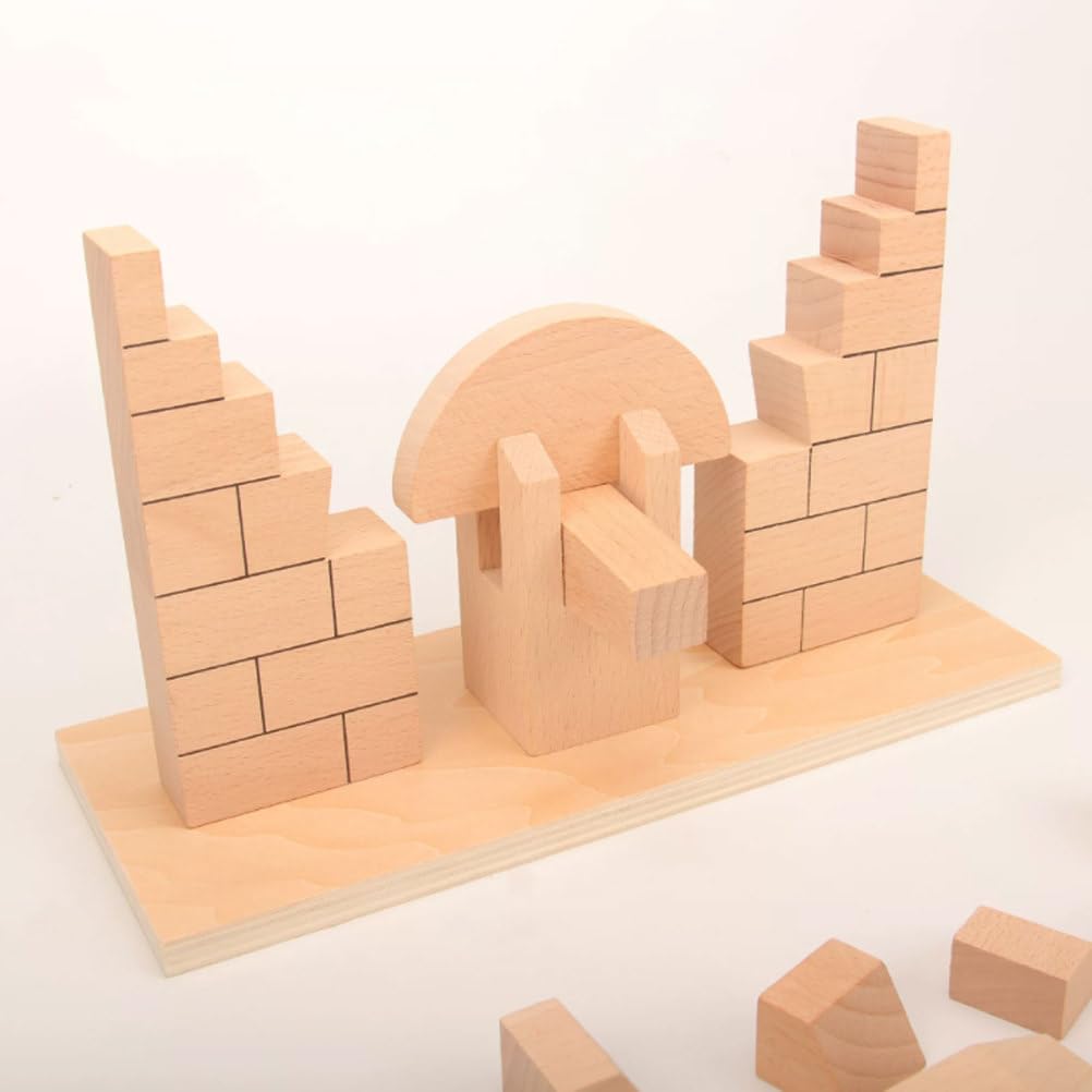 Set di Costruzione di Ponti Montessori in Legno massello Naturale | Blocchi Costruzione Forma Arco, Blocchi ad Arco Legno Non Verniciati, Regalo Educativo Sensoriale per Scuola Materna