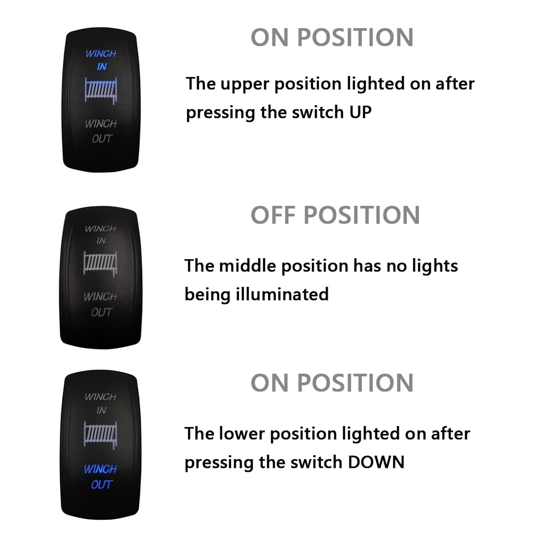 5 X LED Rosso Interruttore A Bilanciere Rotondo 12V Spst - Foto 5