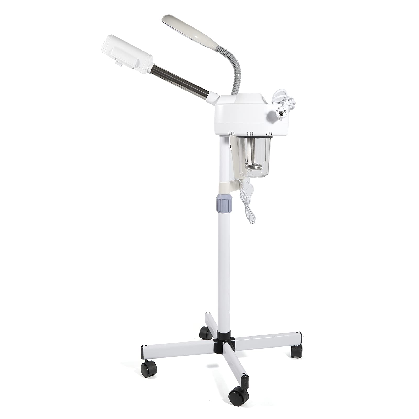 Vaporizador facial 2 en 1, 750 W, 220 V, 360 °, lupa giratoria, vaporizador para sauna facial, humidificador para casa y salón de belleza, estudio de belleza