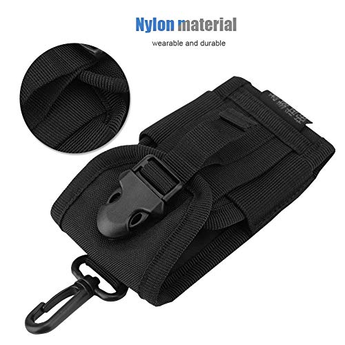 Outdoor Phone Bag-Nylon Lightweight Military Outdoor Phone Storage Bag Intercom Pouch with Hook