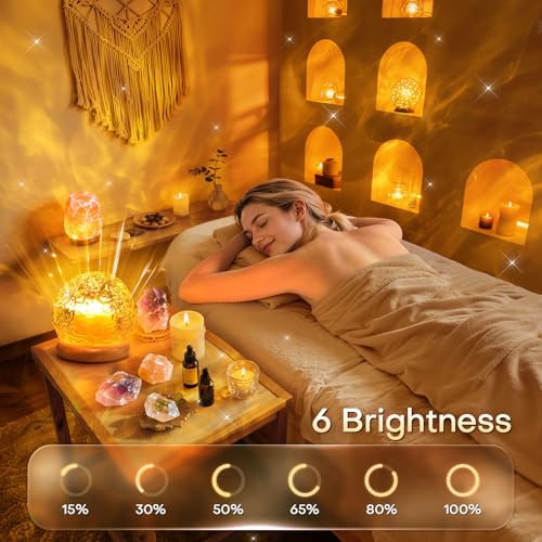 Mubarek 3-in-1 Crystal Mood Projector with Sunset, Ocean & Northern Lights Effects — view 4