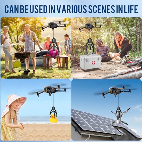 Drone Grasping Kit - Mantis Claw Hook Grabber Compatible with DJI Mavic 3 Classic, Air 3S/3/2S/2, Mini 4K/3/4 Pro, Mini 2/2 SE - Intelligent Manipulator for Rescue, Fishing, Fixed-Point Drop (Drones Not Included) - Image 6