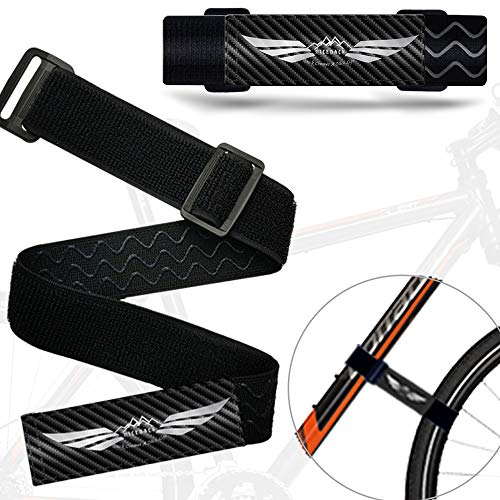 NICEDACK Bike Wheel Straps for Rack, Bilateral Adjustable Bicycle Rack Strap, MTB Wheel Stabilizer Straps Keep The Bicycle Wheel from Swing Collision, Lengthen 28.7″ 2 Pack.