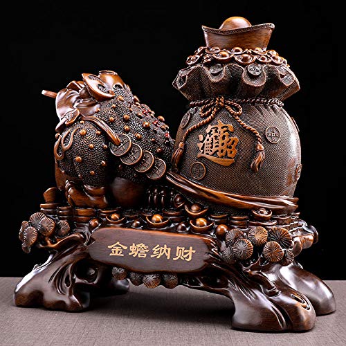 Statue crapaud de la chance en résine pour maison et bureau - 5