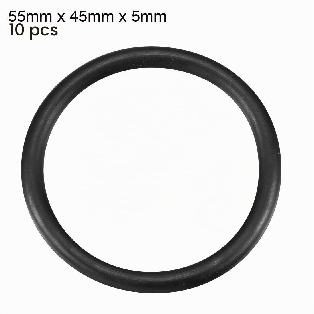 sourcing map Joint Torique 55mm OD 45mm ID 5mm Largeur Métrique Nitrile Caoutchouc Joint Étanchéité Paquet de 10