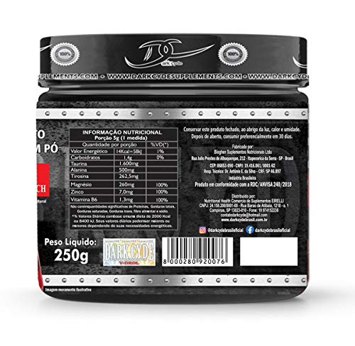 Pre Treino V Drol 200g 50 Doses C/ZMA Testo Booster Dark Cyde