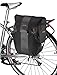 Ibera Bicycle Bag PakRak Clip-On Quick-Release All Weather Bike Panniers (Pair), Includes Rain Cover , Black