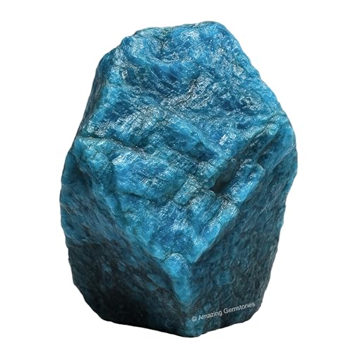 2 Pieces Apatite Raw Crystals and Healing Stones, Natural Rocks for Tumbling and DIY Raw Stones and...