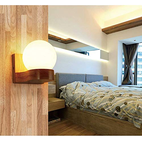 Lámparas de pared de madera maciza LED creativas para decoración 4