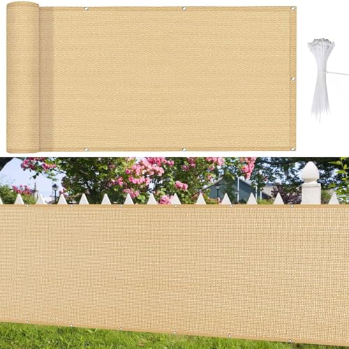 Brise vue balcon résistant UV et intempéries HDPE jaune sable - 2