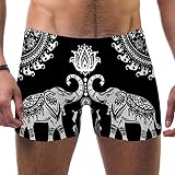 Nobrand Herren Badeanzug, Elefant, Schwarz Gr. L/XL, mehrfarbig