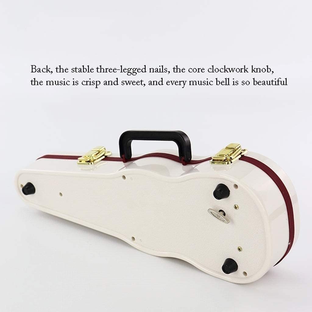Carillon A Forma di Violino, Portagioie Musicale per Bambine con Ballerina Girevole., B, 34.5/13.5cm