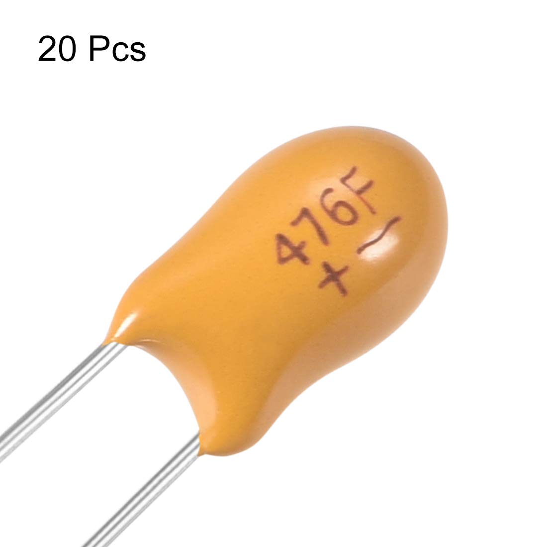 uxcell 47uF Tantalum Capacitor, 16V 2 Pin Yellow Radial