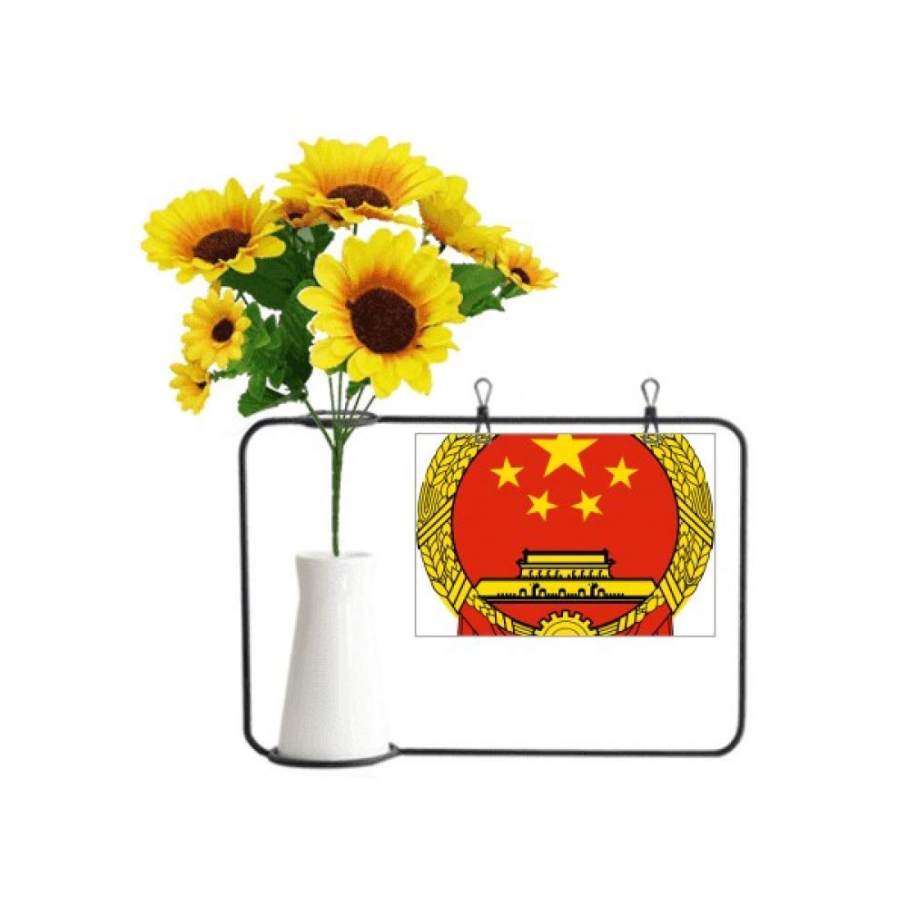 Tournesol artificiel et carte de bénédiction pour un cadeau unique